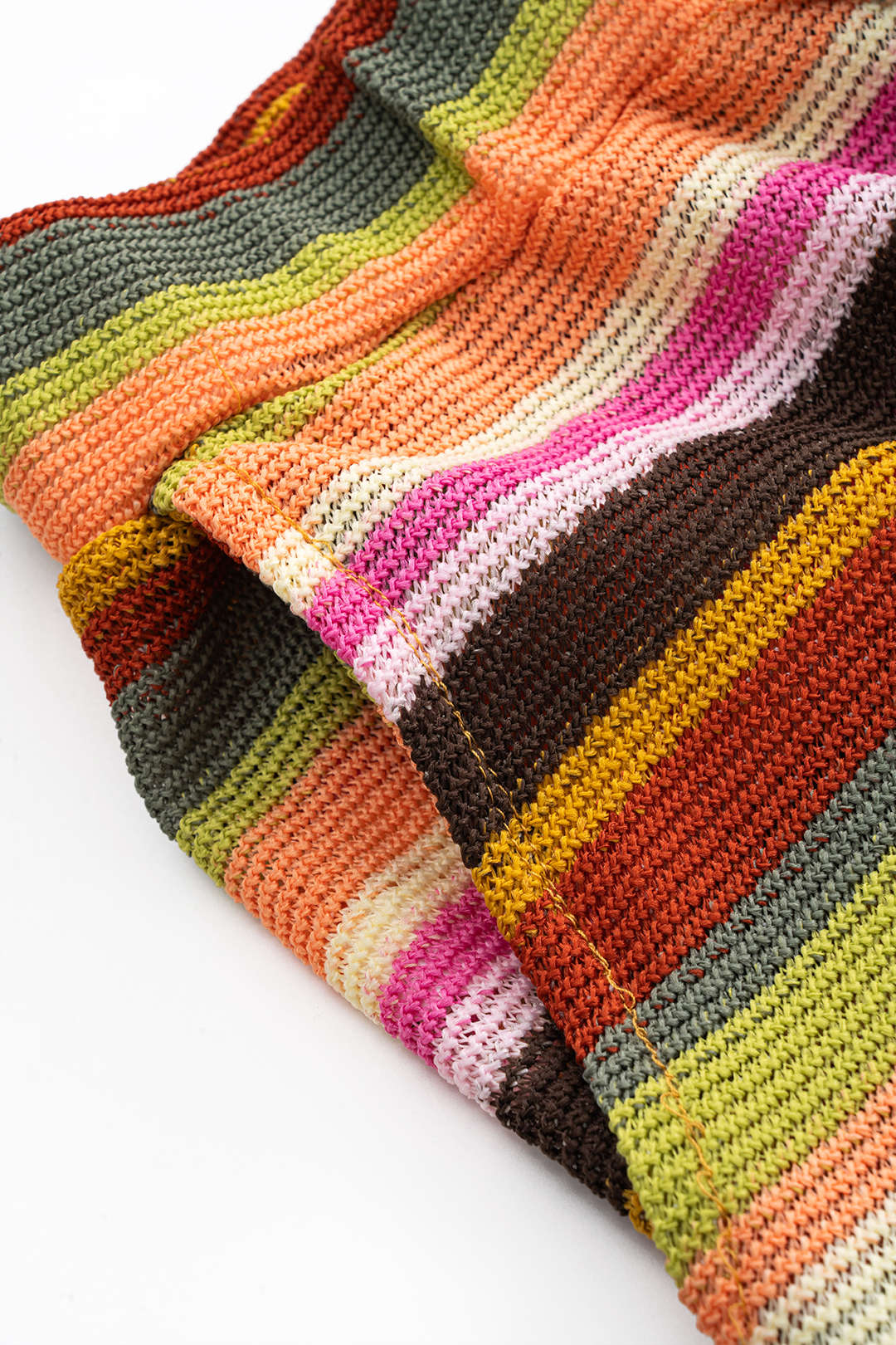 Knit Contrast V-Neck Top And Drawstring Shorts Set