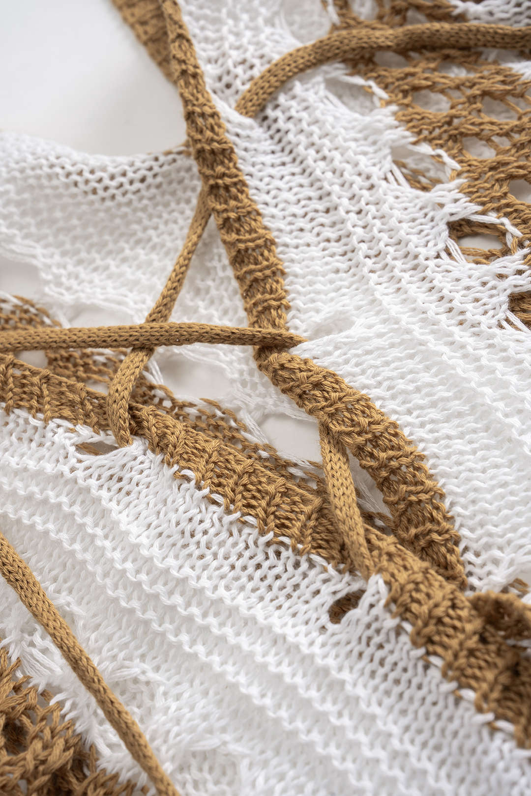 Knit Cut Out V-Neck Tie-Up Short Sleeve Dress