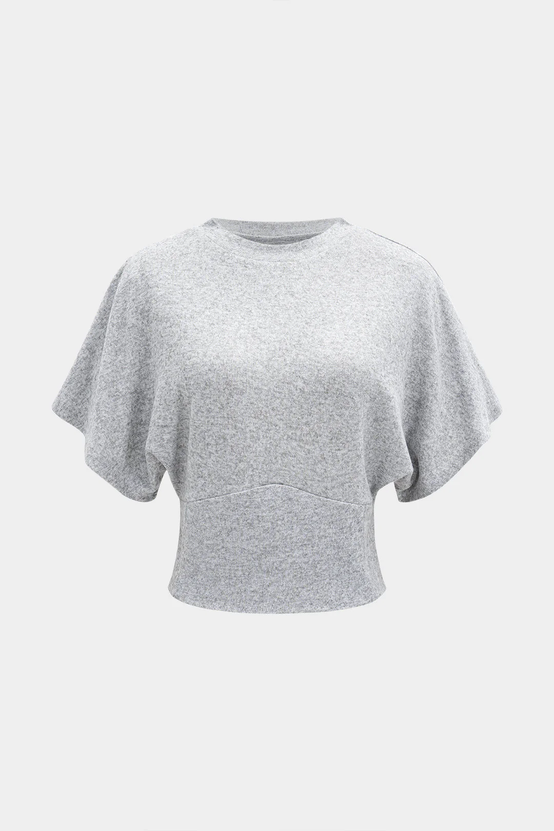 Knit Drop Shoulder Short-Sleeve Top